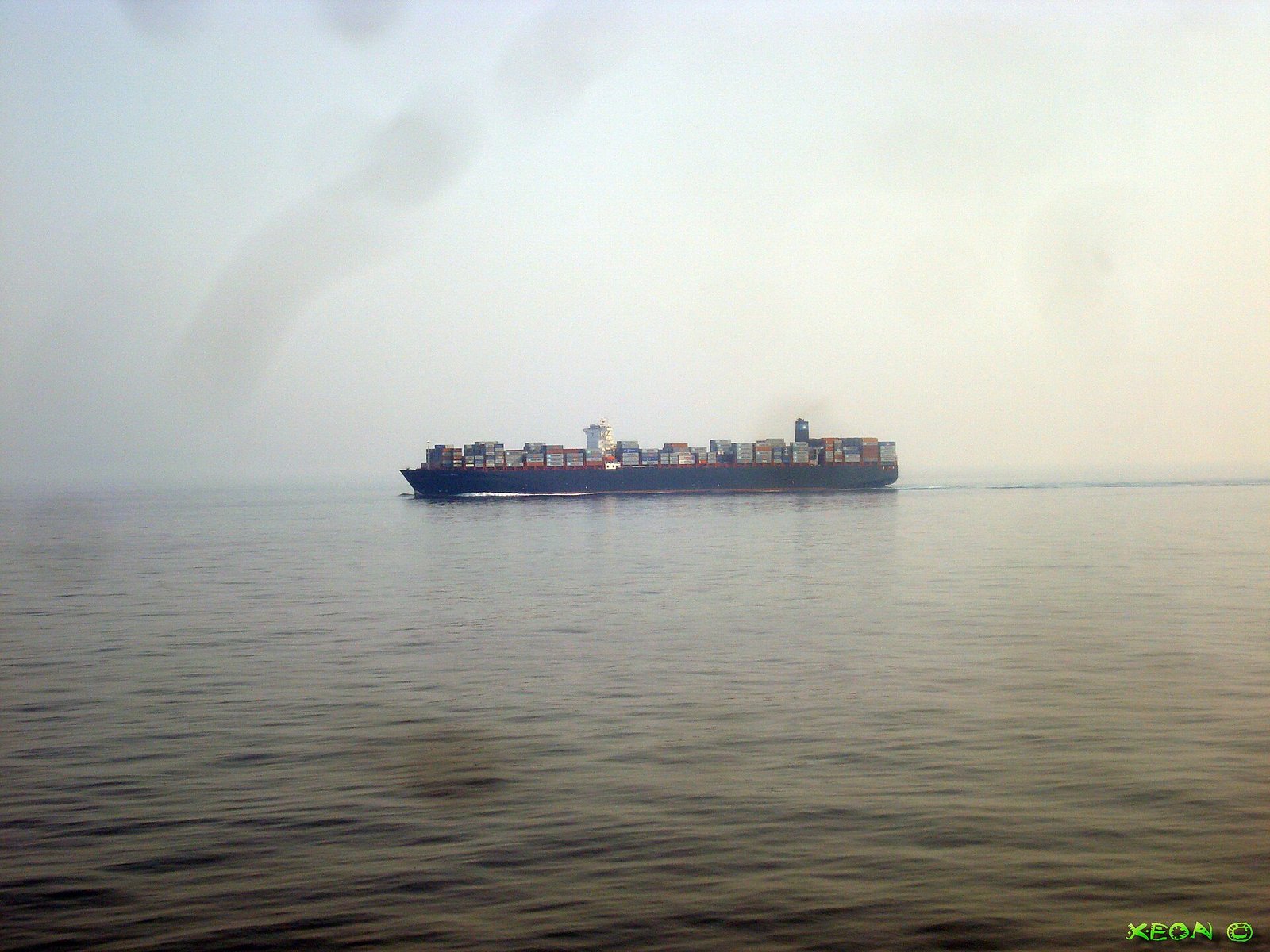 Cargo ship used for international export shipments