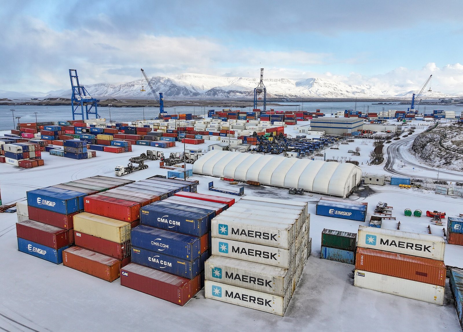 Container export terminal used for global shipping