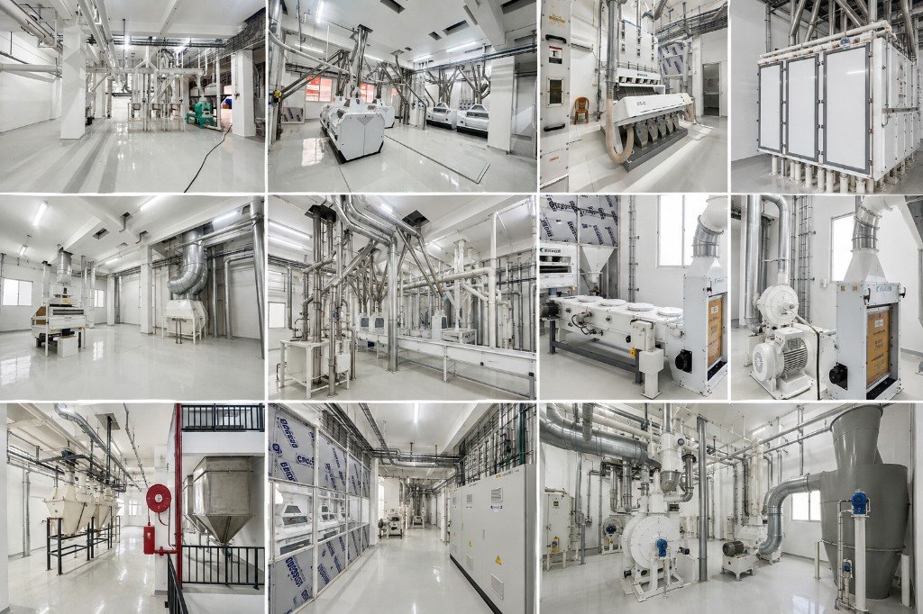 Starasian Agro factory processing lines — cleaning, milling and packing infrastructure